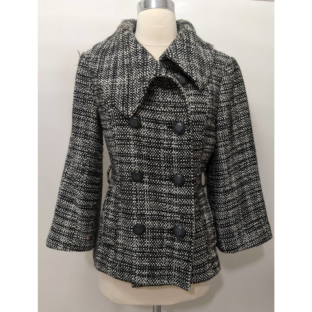 Defect S Small white house black market wool tweed blazer